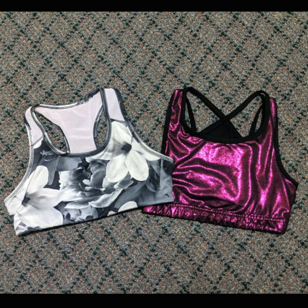 2 Used very good condition youth sports bras